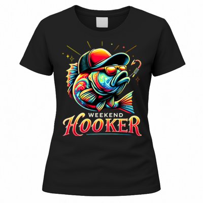 Weekend Hooker Funny Bass Fishing Women's T-Shirt