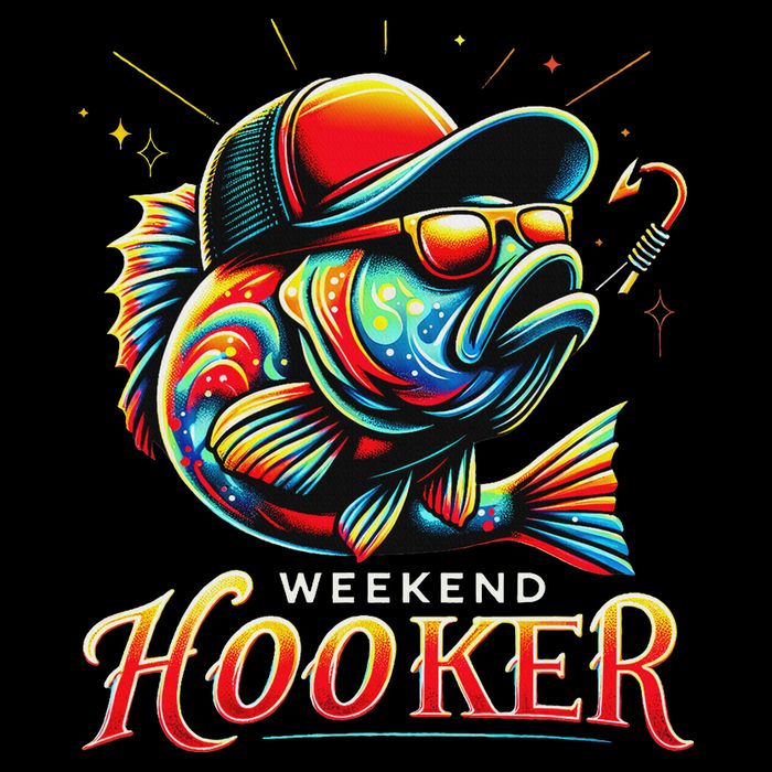 Weekend Hookerr Funny Fish Dad Love Fishing Father's Day Cooling Performance Crew T-Shirt