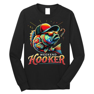 Weekend Hookerr Funny Fish Dad Love Fishing Father's Day Long Sleeve Shirt