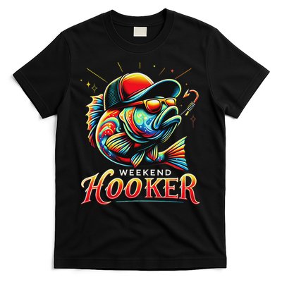 Weekend Hookerr Funny Fish Dad Love Fishing Father's Day T-Shirt