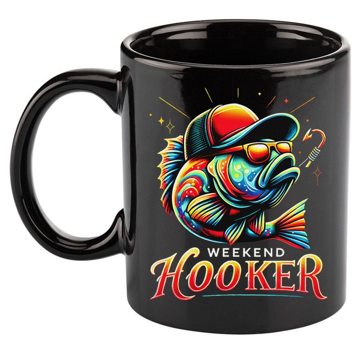 Weekend Hookerr Funny Fish Dad Love Fishing Father's Day 11oz C Handle Ceramic Mug