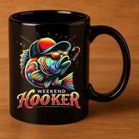 Weekend Hookerr Funny Fish Dad Love Fishing Father's Day 11oz C Handle Ceramic Mug