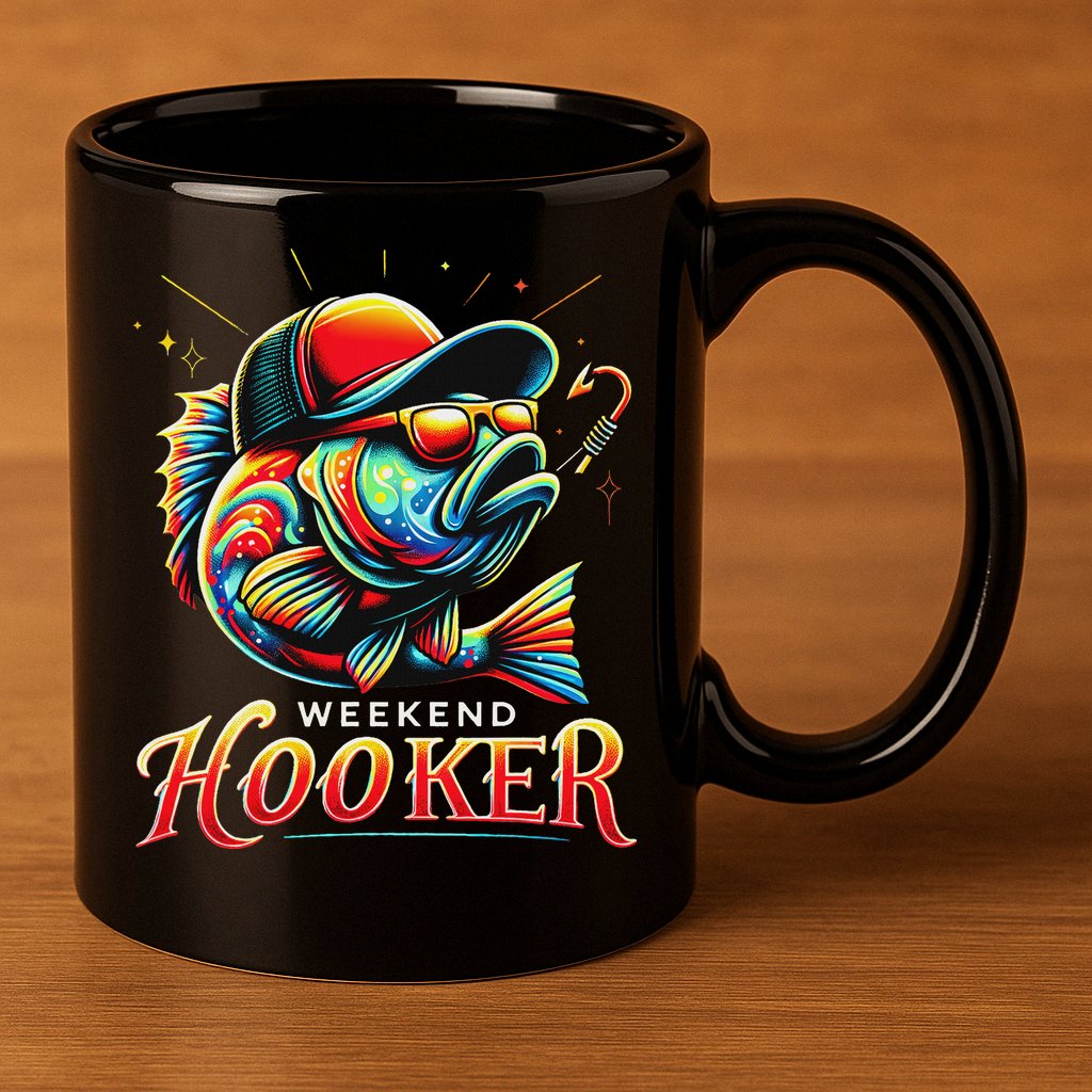Weekend Hookerr Funny Fish Dad Love Fishing Father's Day 11oz C Handle Ceramic Mug