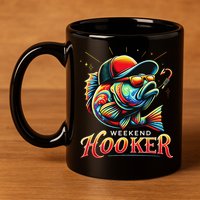 Weekend Hookerr Funny Fish Dad Love Fishing Father's Day 11oz C Handle Ceramic Mug