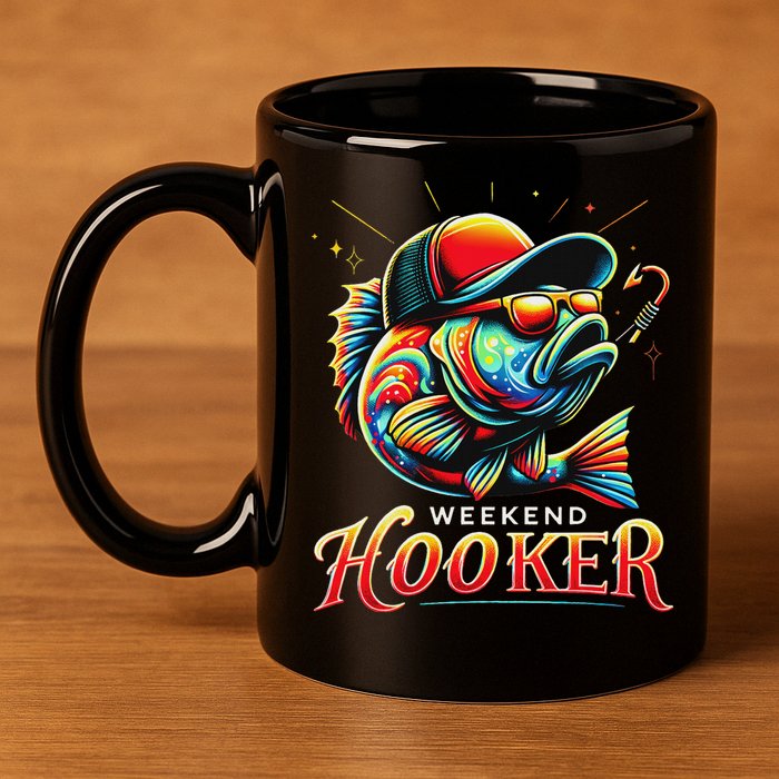 Weekend Hookerr Funny Fish Dad Love Fishing Father's Day 11oz C Handle Ceramic Mug