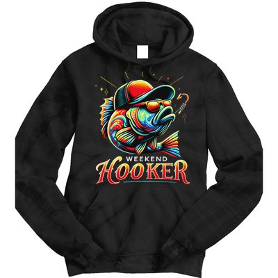 Weekend Hookerr Funny Fish Dad Love Fishing Father's Day Tie Dye Hoodie