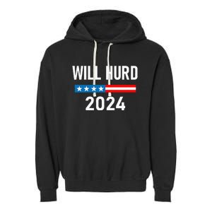 Will Hurd for President Will Hurd 2024 Garment-Dyed Fleece Hoodie