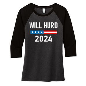 Will Hurd for President Will Hurd 2024 Women's Tri-Blend 3/4-Sleeve Raglan Shirt