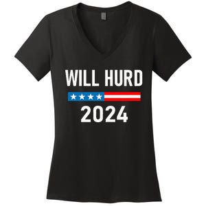 Will Hurd for President Will Hurd 2024 Women's V-Neck T-Shirt