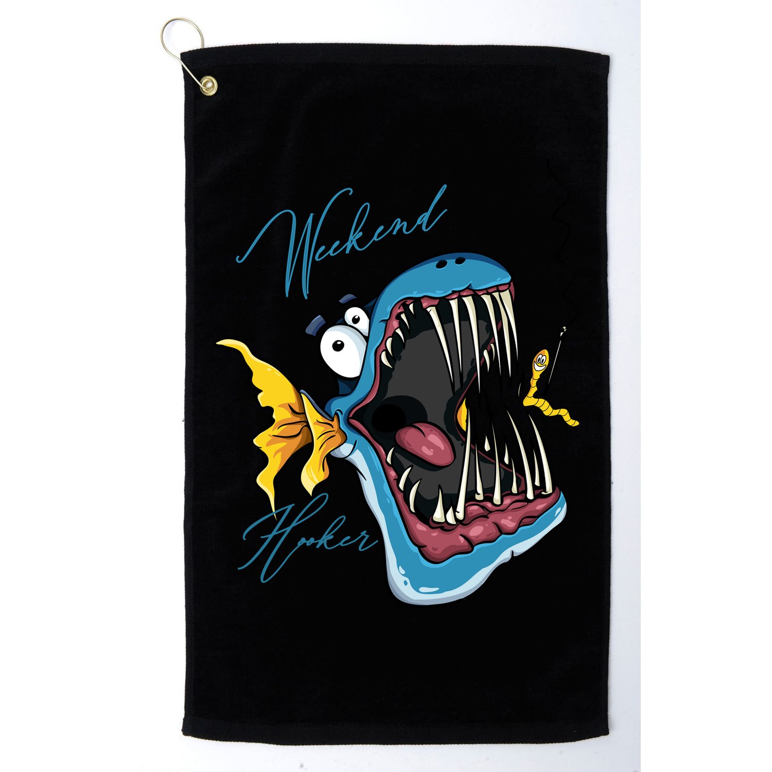 Weekend Hooker Fishing Golf Towel