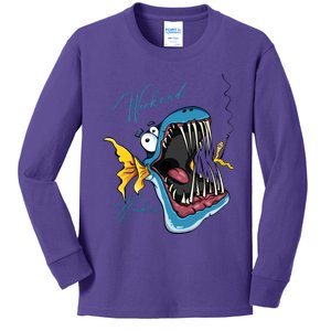 Weekend Hooker Fishing Kids Long Sleeve Shirt