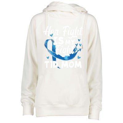 Wo Her Fight Is My Fight T1d Mom Diabetes Awareness Great Gift Womens Funnel Neck Pullover Hood