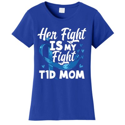 Wo Her Fight Is My Fight T1d Mom Diabetes Awareness Great Gift Women's T-Shirt