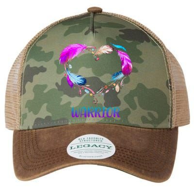 Warrior Heart Feather Graphic Legacy Tie Dye Trucker Hat