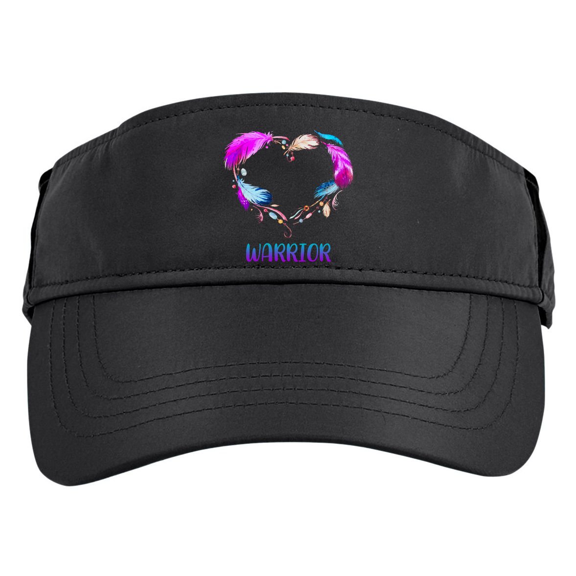 Warrior Heart Feather Graphic Adult Drive Performance Visor