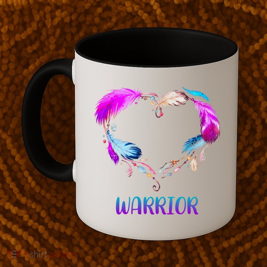 Warrior Heart Feather Graphic Mug