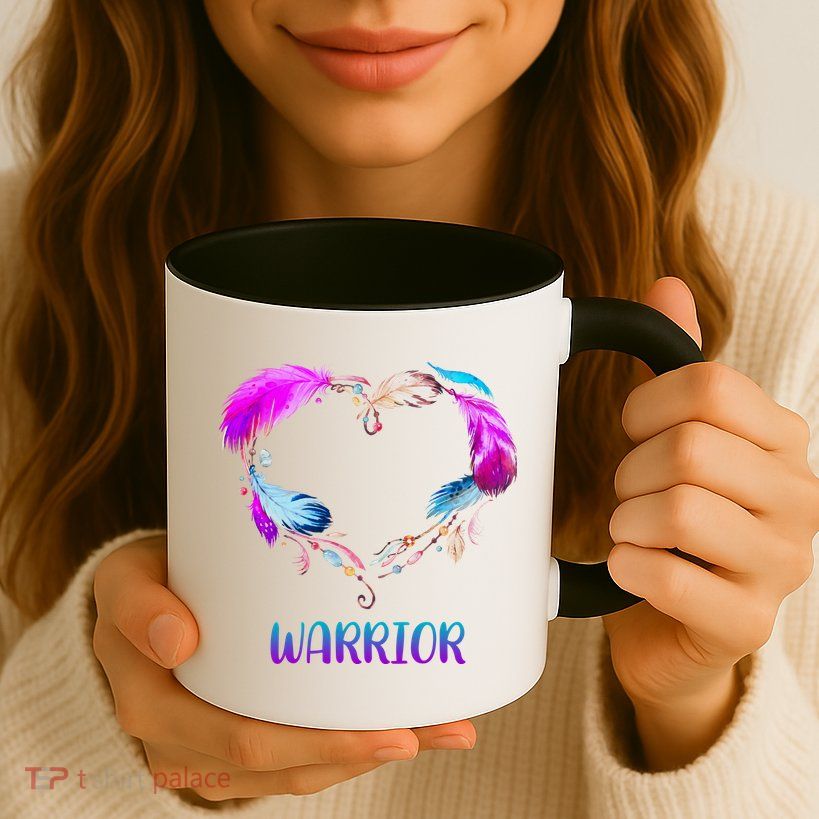Warrior Heart Feather Graphic Mug