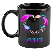 Warrior Heart Feather Graphic 11oz C Handle Ceramic Mug
