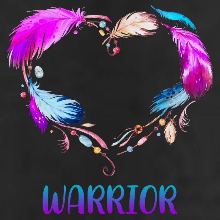 Warrior Heart Feather Graphic 11oz C Handle Ceramic Mug
