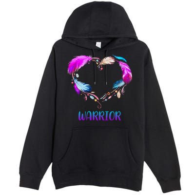 Warrior Heart Feather Graphic Premium Pullover Hoodie