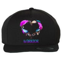 Warrior Heart Feather Graphic Wool Snapback Cap