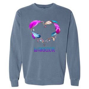 Warrior Heart Feather Graphic Garment-Dyed Sweatshirt