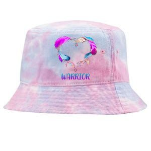 Warrior Heart Feather Graphic Tie-Dyed Bucket Hat