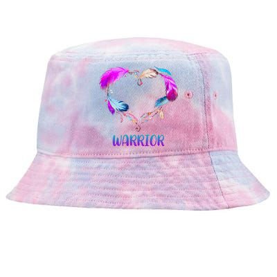 Warrior Heart Feather Graphic Tie-Dyed Bucket Hat