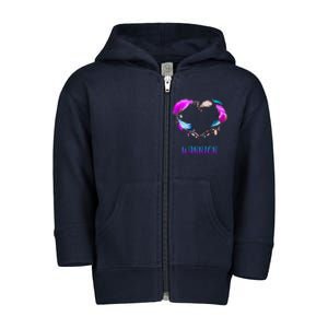 Warrior Heart Feather Graphic Toddler Zip Fleece Hoodie