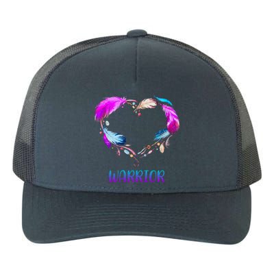 Warrior Heart Feather Graphic Yupoong Adult 5-Panel Trucker Hat