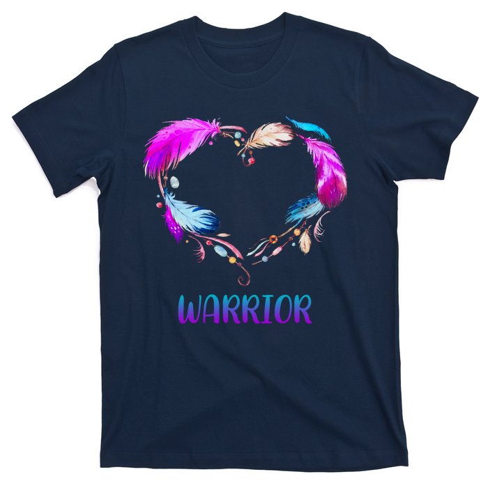 Warrior Heart Feather Graphic T-Shirt