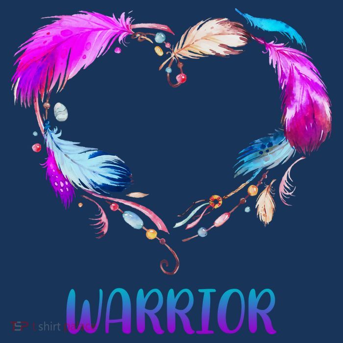 Warrior Heart Feather Graphic T-Shirt