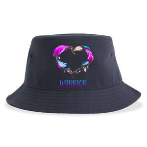 Warrior Heart Feather Graphic Sustainable Bucket Hat