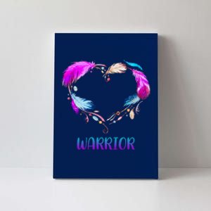 Warrior Heart Feather Graphic Canvas