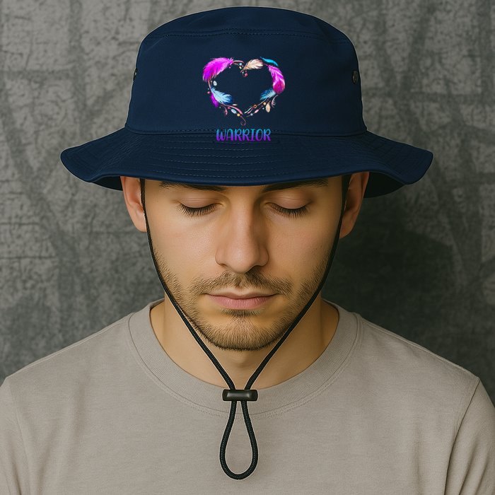 Warrior Heart Feather Graphic Bucket Hat