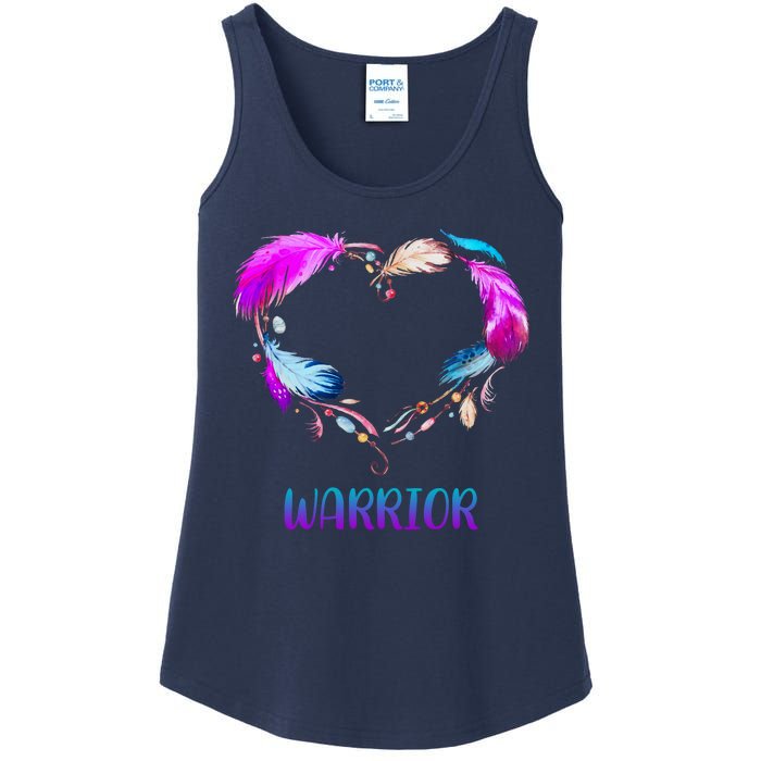 Warrior Heart Feather Graphic Ladies Essential Tank