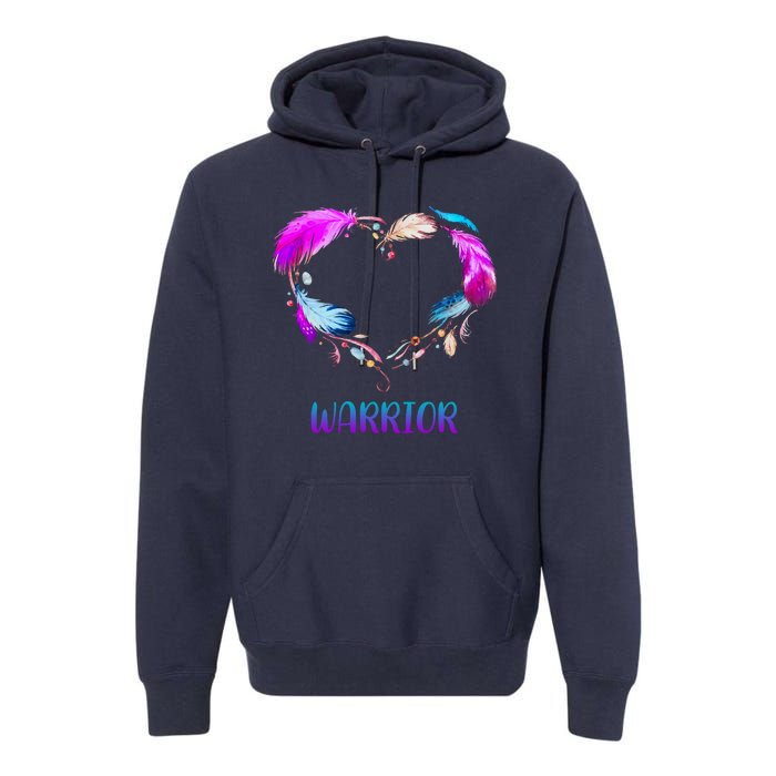 Warrior Heart Feather Graphic Premium Hoodie