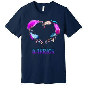 Warrior Heart Feather Graphic Premium T-Shirt