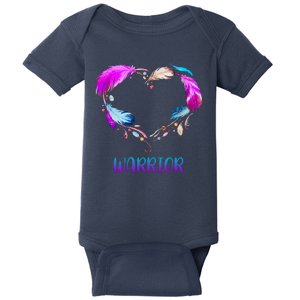 Warrior Heart Feather Graphic Baby Bodysuit