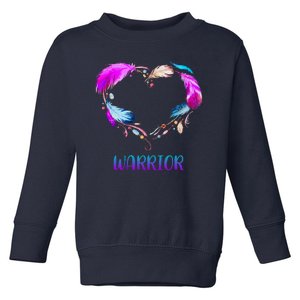 Warrior Heart Feather Graphic Toddler Sweatshirt