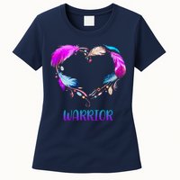Warrior Heart Feather Graphic Womens T-Shirt