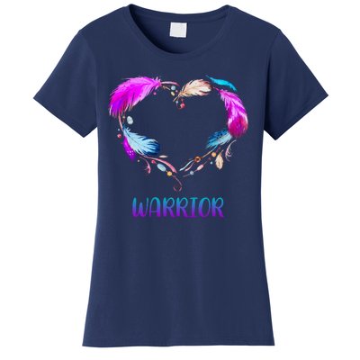 Warrior Heart Feather Graphic Women's T-Shirt