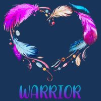 Warrior Heart Feather Graphic Womens T-Shirt