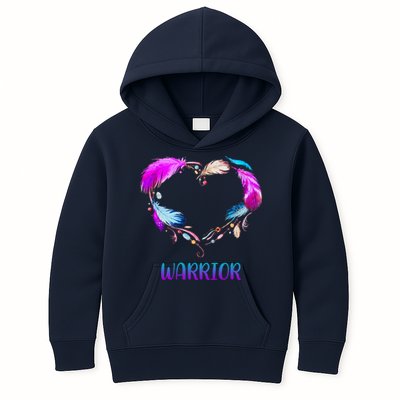 Warrior Heart Feather Graphic Kids Hoodie
