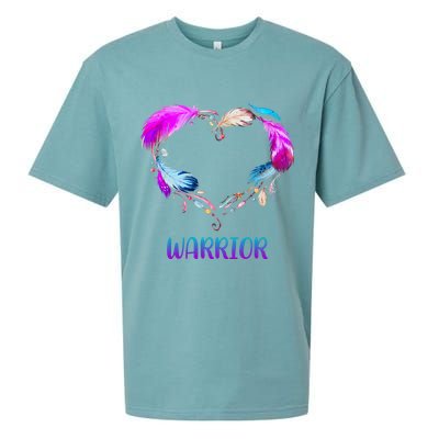 Warrior Heart Feather Graphic Sueded Cloud Jersey T-Shirt