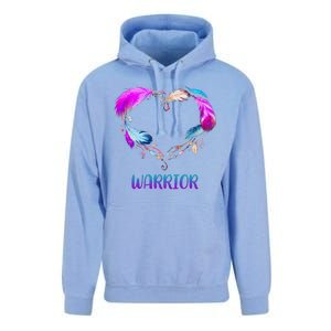 Warrior Heart Feather Graphic Unisex Surf Hoodie