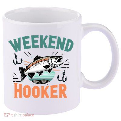 Weekend Hooker Fishing 11oz C Handle Ceramic Mug