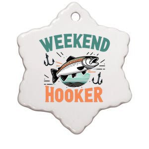 Weekend Hooker Fishing Ceramic Star Ornament