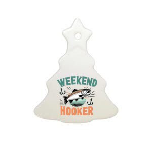 Weekend Hooker Fishing Ceramic Tree Ornament