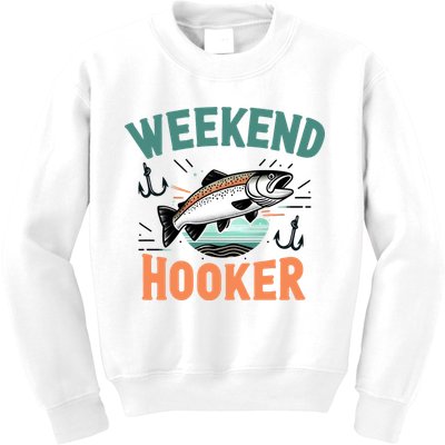 Weekend Hooker Fishing Kids Sweatshirt